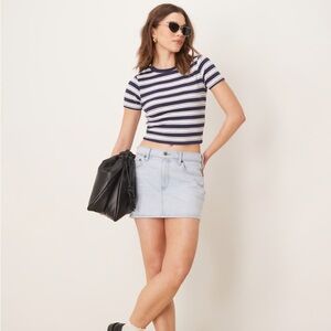 NWT Abercrombie & Finch light denim mini skirt sz 27